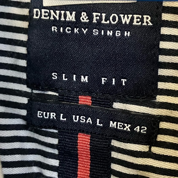 Denim & Flower Navy Men's Shirt - Picture 2 of 3